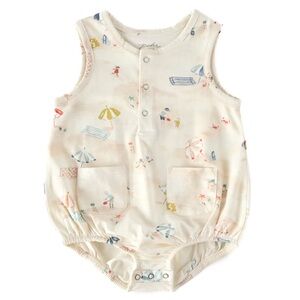 Pehr Sleeveless Bubble One Piece Sand 6-12 mos